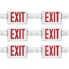 Sunco Lighted Exit Signs for Business with Battery Backup, Emergency LED Exit Light Combo, 120-277V Double Sided with Two LED Flood Lights, Fire Resistant UL 94V-0, Commercial Grade 6 Pack