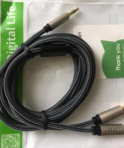 UGREEN 1/8 to 1/4 Stereo Cable 3.5mm TRS to Dual 6.35mm 1/4 TS Mono Y Splitter Audio Cord Adapter Compatible with iPhone, PC, Computer Sound Card, Mixer, Multimedia Speaker, Home Stereo System 6FT 41 71SjFeV4e0L
