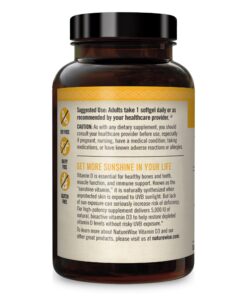 NatureWise Vitamin D3 5000iu (125 mcg) 1 Year Supply for Healthy Muscle Function, and Immune Support, Non-GMO, Gluten Free in Cold-Pressed Olive Oil, Packaging Vary ( Mini Softgel), 360 Count 360 Count (Pack of 1) 18 71SkTss1wWL