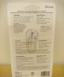 Westek MLC4BC Indoor Plug-In Motion Activated Light Control, No Size, White 1 38 71SkjUOIidL