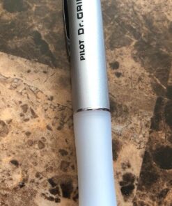 PILOT Dr. Grip Limited Refillable & Retractable Gel Ink Rolling Ball Pen, Fine Point, Metallic Platinum Barrel, Black Ink, Single Pen (36272) Silver 1 Count (Pack of 1) 12 71Sl1Xn2yML