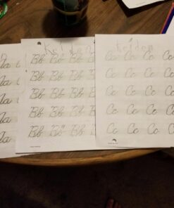 Channie’s Easy Peasy Cursive Handwriting Workbook for Kids, Tracing & Cursive Writing Practice Book, 80 Pages Front & Back, 40 Sheets, Grades 1st – 3rd, Size 8.5” x 11” 23 71SlHeQJNnL