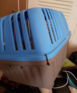 MidWest Homes for Pets Pet Carrier: Hard-Sided Dog /Cat Carrier, Small Animal Carrier in Blue, Dims 17.91 L x 11.5 W x 12 H for Tiny Dog Breeds, Perfect Dog Kennel Travel Carrier for Quick Trips 19-Inch "Toy" Dog Breeds 35 71SlKFn AXL