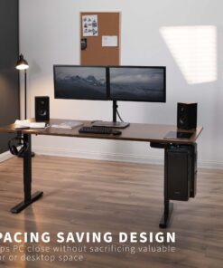 VIVO Adjustable Under Desk and Wall PC Mount, Computer Case CPU Holder with Swivel Action and Secure Locking, Black, MOUNT-PC01 58 71SlM8Z3HNL