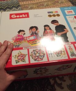 Goobi 300 Piece Magnetic Building Sticks Blocks Tiles Toy Magnet 3D Construction Set STEM Educational Toys for 3 4 5 6 7 8 Year Old Kids Boys Girls Adults with Storage Box and Instruction Guide 27 71SldnMRvL