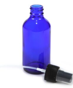 Vivaplex 6 pieces, Cobalt Blue, 4 oz Glass Bottles, with Black Fine Mist Sprayer 21 71Slkwwh01L