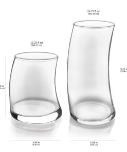 Libbey Swerve 16-Piece Tumbler and Rocks Glass Set 29 71SmaJomKFL 1