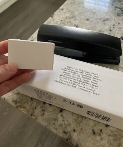 Amazon Basics Stapler with 1000 Staples, Office Stapler, 25 Sheet Capacity, Non-Slip, Black 1-Pack 26 71SmnIDxqpL