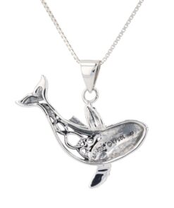 Jewelry Trends Celtic Whale Sterling Silver Pendant Necklace 18" 9 71SnMbEaGWL