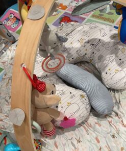 Ingenuity Cozy Spot Reversible Duvet Activity Gym & Play Mat with Wooden Bar - Loamy, Ages Newborn + 54 71Sntq1hiWL