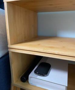 LASUAVY Bamboo Nightstands Set of 2 – Stackable Side Tables with Open Storage Compartment – Rustic Wood Bedside Tables for Bedroom, Living Room, Nursery – Modern and Versatile,Natural 1 49 71SoElN1JwL