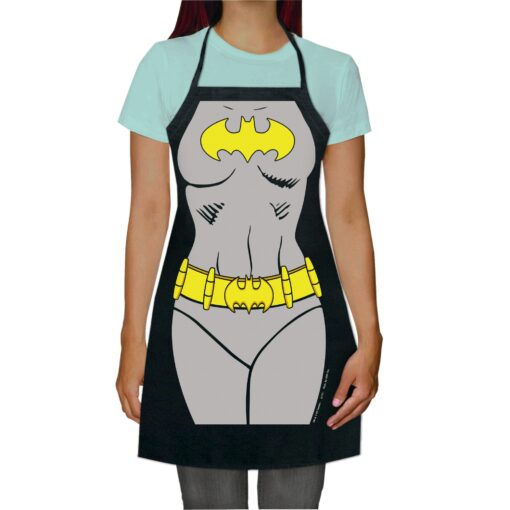 ICUP DC Comics - Batgirl Be The Character Adult Size 100% Cotton Adjustable Black Apron Adult Batgirl