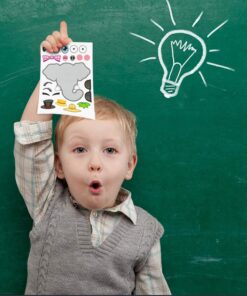 Kicko Make-a-Zoo Animal Sticker Book -12 Pack - Stickers for Kids - Useful in Arts, Parties, Birthdays, Party Favors, Crafts, School, Daycare, Christmas 13 71SogAehuFL