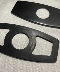 Wovier Faucet Plate,Oil Rubbed Bronze Sink Hole Cover Plate,6" Escutcheon Plate 304 Stainless Steel Deck Plate for 1 or 3 Hole Bathroom or Kitchen Sink Faucet Mixer Tap,Black Oil Rubbed Bronze 25 71Sonrmm1CL