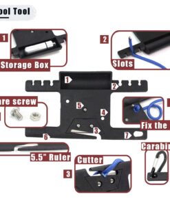 Alternative view of PSKOOK Spool Tool Paracord Organizer with Tidy Holder Parachute Cord Winder Paracord Brown 1pc