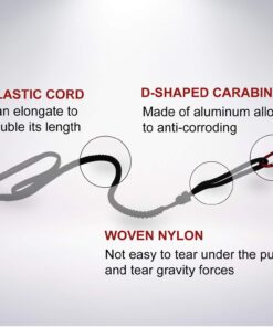 Paddle Leash Safety Rod Bungee Rod Holder Gripping Gear Leash with Innovative Gel Grip to The Paddle or Rod for Kayaking, Canoeing Version 1 (3 Pack) 9 71SpMfHLEQL