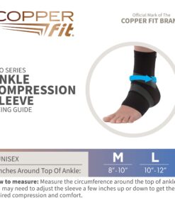 Copper Fit Pro Series Unisex Ankle Compression Sleeve Medium Black with Copper Trim 1 8 71SpcLmdsiL