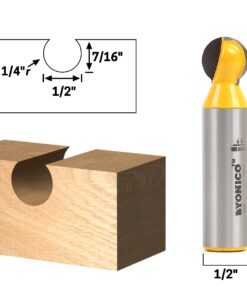 YONICO Groove Ball End Router Bit Set 4 Bit 1/2-Inch Shank 14471 4 Bit Set - 1/2" Shank 6 71SqdKBzvL