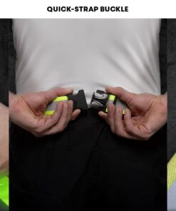 ILLUMISEEN LED Reflective Belt Sash | High Visibility LED Lights with 2 Lighting Modes | Adjustable Quick Release Buckle | USB Rechargeable, No Batteries Needed | Weatherproof Professional Safety Gear Green 20 71SrGlcJ6L