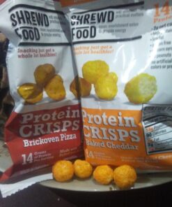 Shrewd Food Protein Puffs, Low Carb Cheese Pizza Puffs, High Protein Crunch, Keto Friendly Snack, Savory Protein Chip, 14g Protein Per Serving, 2g Carbs, Brick Oven Pizza, 8 Pack 35 71SrcTA0sXL