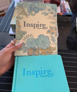 Tyndale NLT Inspire Bible (Softcover, Aquamarine): Journaling Bible with Over 400 Illustrations to Color, Coloring Bible with Creative Journal Space - Religious Gift that Inspires Connection with God Paperback 51 71StBGN482L