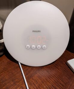 Philips SmartSleep Wake-Up Light Therapy Alarm Clock with Sunrise Simulation, White, HF3500/60 37 71StQEfKDlL