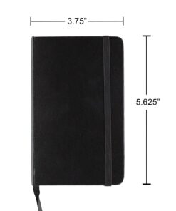 JAM Paper Hardcover Notebook with Elastic Band - Small Journal - 3 1/2 x 5 1/2 - Black - 100 Lined Sheets - Sold Individually Travel Size/Small 11 71SthDR1c4L