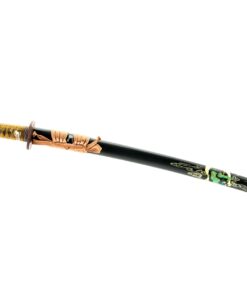 Handmade Sword - Samurai Katana Sword, Battle Ready, Hand Forged, 1045 Carbon Steel, Heat Tempered, Full Tang, Sharp, Wooden Scabbard Raijin Tsuba 11 71Su8C8DsL