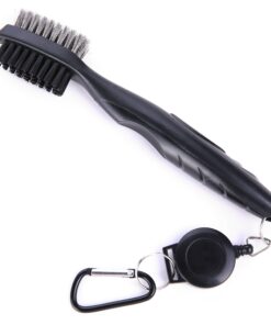 Mile High Life Microfiber Waffle Pattern Golf Towel | Club Groove Cleaner Brush | Foldable Divot Tool with Magnetic Ball Marker (Black Towel/Brush/Bone Divot) Black Towel/Brush/Bone Divot 11 71SuAMRyXOL