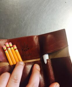 Miayon Twilight Retro Bandage Synthetic Leather Pen Bag Pencil Case Makeup Pouch,Vintage Style Rollup Pencil Case, Pencil Bag(Dark Brown) 42 71SuUadULoL