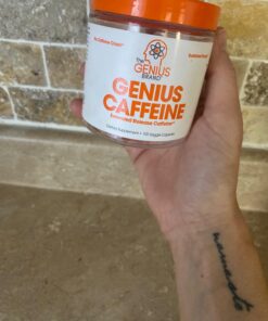 Genius Caffeine Pills 100mg, Extended-Release Microencapsulated Caffeine Pills - All-Natural Non-Crash Sustained Energy, Focus & Concentration Supplement - Nootropic Brain Booster - 100 Capsules 45 71SuVe5LTCL