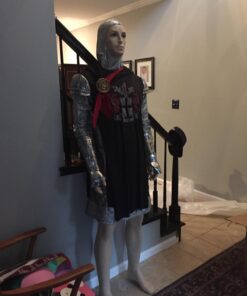 Men's Medieval Knight Costume Small/Medium Black,silver,red 30 71SvJoOLs8L