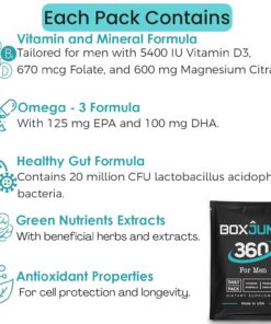 Daily Multivitamin for Men, Packed with All Essential Daily Men's Vitamins & Minerals, 30+ Vitamins for Men in Each Serving - Vitamin A, D, C, E, B1, B2, B6, B12-30-Day Vitamin Pack for Men 10 71Svil0U3vL
