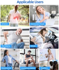 Ohuhu Tens Unit Muscle Stimulator: 24 Modes Rechargeable Tens Stimulator Machine - 16 Pads Electric EMS Unit Massager Acupoint Map Included for Back Shoulder Legs Pain Relief Christmas Gift - Silver 28 71SwEgHViJL