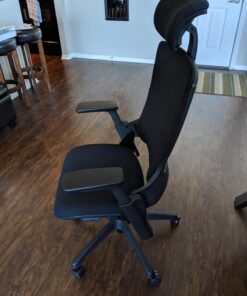 CLATINA Swivel Executive Computer Chair with 3D Armrest and Lumbar Support, Adjustable Ergonomic Fabric Backrest Task Chair for Home Office Conference Room 1 pack-No headrest Black-fabric 32 71SwHBQenHL