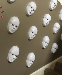 FX Lot of 24 Masks White Plastic Full Face Decorating Craft Halloween School 37 71SwtODzg4L