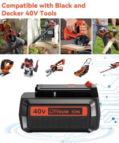 Moticett 3.0Ah Replacement for Black and Decker 40V Battery Compatible with Black and Decker 40v Lithium Battery Compatible with Black and Decker Battery LBX2040 LBXR36 LBXR2036 LST540 LCS1240 LBX1540 11 71Sx9 flmIL