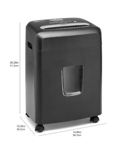 Amazon Basics 12 Sheet (new model) Micro Cut Paper and Credit Card CD Shredder With 6 Gallon Bin, Black 12 Sheet (new model) 29 71SxGZzymgL