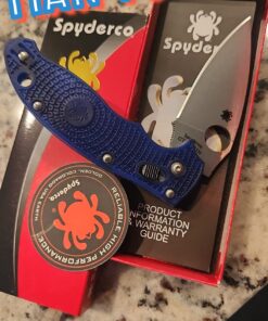 Spyderco Manix 2 Lightweight Signature Knife with 3.37" CTS BD1 Steel Blade and Translucent Blue FRCP Handle - PlainEdge - C101PBL2 41 71Sy0cVKnGL