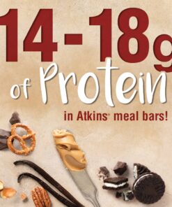 Atkins Chocolate Chip Granola Protein Meal Bar, High Fiber, 17g Protein, 1g Sugar, 3g Net Carbs, Meal Replacement, Keto Friendly, 8 Count 8 Count (Pack of 1) 18 71SyGkSCHHL