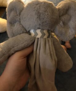 Bearington Baby Lil' Spout Snuggler, 15 Inch Gray Elephant Plush Stuffed Animal Security Blanket Lovey for Babies 15" Lil' Spout 16 71SygbedzdL