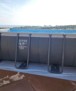 INTEX 26355EH Ultra XTR Deluxe Rectangular Above Ground Swimming Pool Set: 18ft x 9ft x 52in – Includes 1500 GPH Sand Filter Pump – SuperTough Puncture & Rust Resistant – Easy to Assemble with Sand Filter Pump 47 71SzeAepBhL