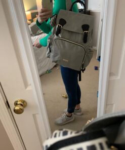 VS VOGSHOW Diaper Bag Backpack, Multifunction Stylish Travel Baby Bag Backpack with Crossbody Strap, Maternity Nappy Bag Gray 69 71T 9PwBmbL