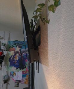 Pipishell UL Listed Tilt TV Wall Mount Bracket Low Profile for Most 23-55 Inch LED LCD OLED 4K Flat Curved TVs up to 99lbs Max VESA 400x400mm, 8° Tilting for Anti-Glaring, Fits 8-16 inch Wood Stud 34 71T EoPYsrL