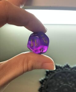 Chessex Dice Polyhedral 7-Die Borealis Set - Royal Purple with Gold Numbers CHX-27467 32 71T0NV4xWSL