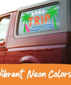 8 Washable Window Markers for Cars - 15mm Jumbo, 3 in 1 Nib, 28g Ink - Liquid Chalk Markers for Chalkboard, Blackboard, Glass, Bistro, Auto, Menu Board - Loved by Teachers, Kids, Artists, Businesses Neon - 15mm 8 Pack 30 71T0P10V71L