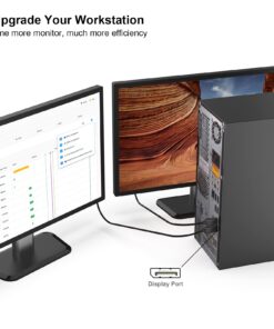 AVACON DisplayPort to HDMI 6 Feet Gold-Plated Cable, Display Port to HDMI Adapter Male to Male Black 6 ft 1 PACK 22 71T192sE 7L