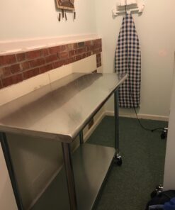 GRIDMANN NSF Stainless Steel Work & Prep Table 48 x 24 Inches with Caster Wheels and Under Shelf for Restaurant, Home, Hotel 48 in Long x 24 in Deep 25 71T2b0OUaqL 2