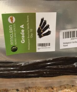 10 Organic Grade A Madagascar Vanilla Beans. Certified USDA Organic. 6"-7.5" for Extract, Paste, Essence and Baking by FITNCLEAN VANILLA. Bulk Bourbon Fresh NON-GMO Whole Gourmet Pods 10 Count (Pack of 1) 27 71T4xVOjDL