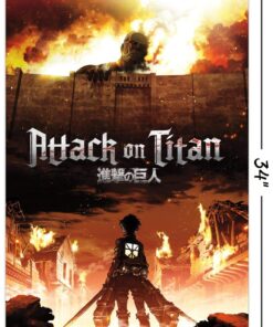 Trends International Attack on Titan - Fire Wall Poster, 22.375" x 34", Unframed Version 17 71T5J5F9NhL